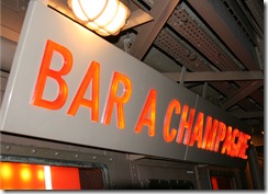Champagne bar at the summit