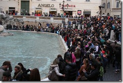 Us and a few friends at the fountain